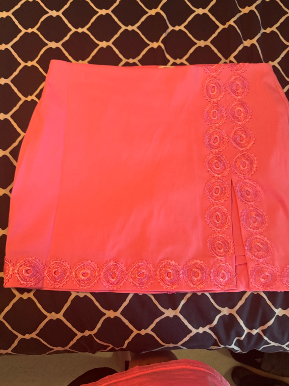 crown & ivy Coral Pink Stretch Skort Panel